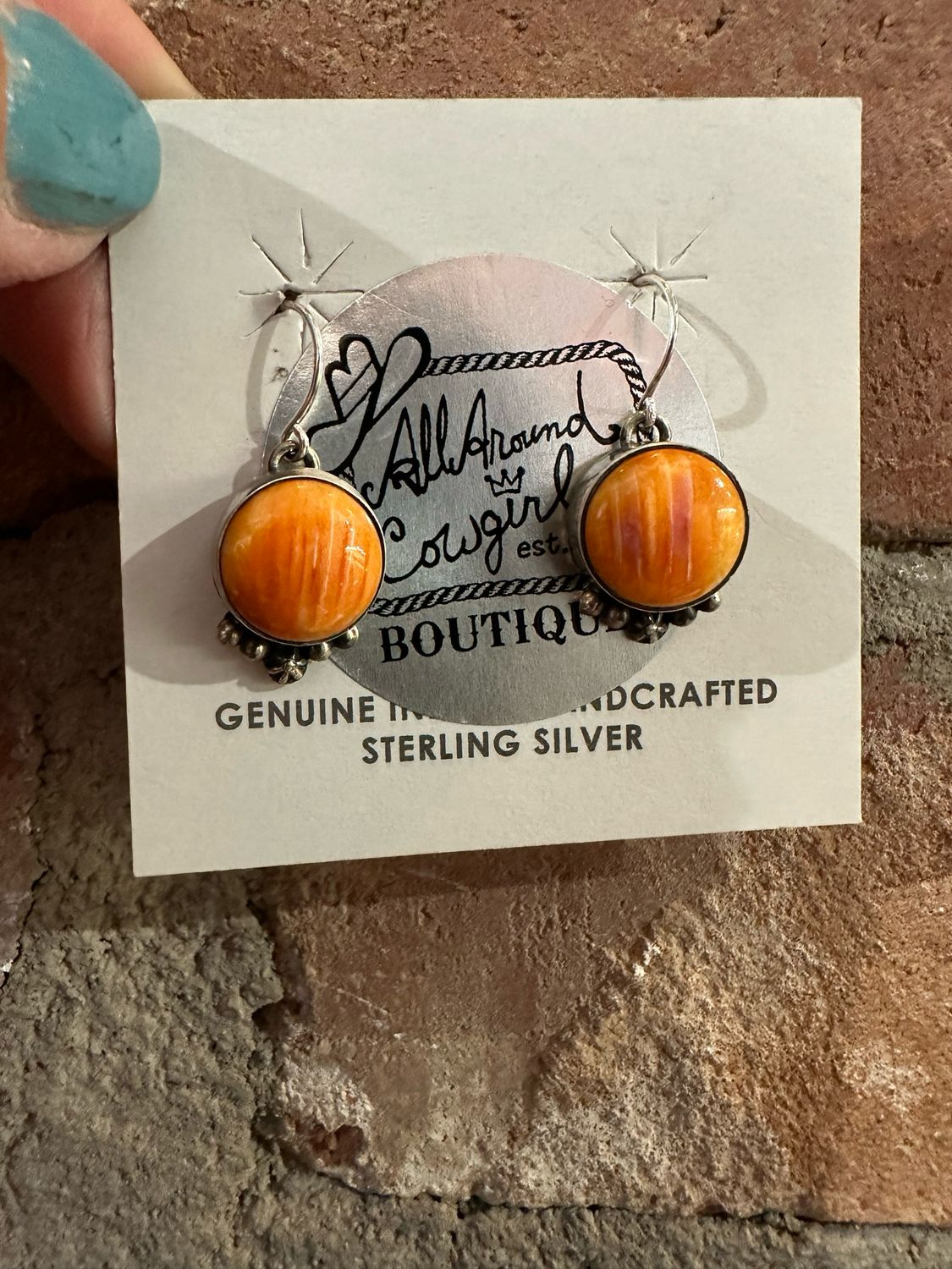 Spiny Oyster Handmade Earrings 