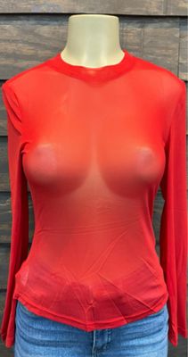 Red Hot Mesh Top