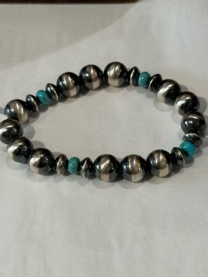 Sterling Graduated Bracelet Multi Bead