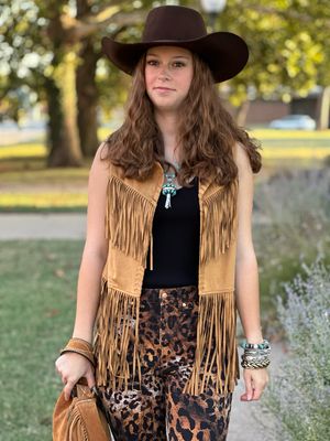 Lainey Wilson X Wrangler Fringe Vest