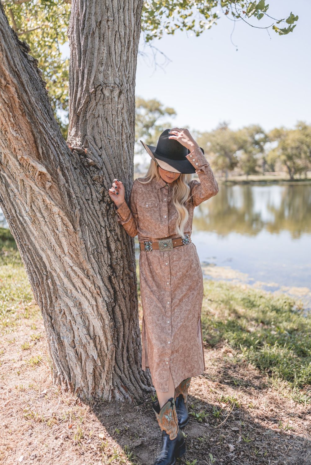 Wynonna - Saddle Up Tan Dress