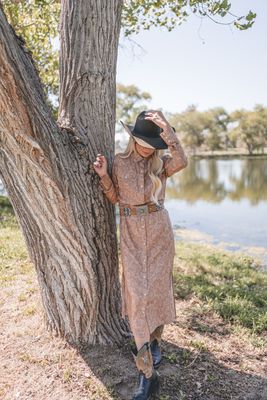 Wynonna - Saddle Up Tan Dress