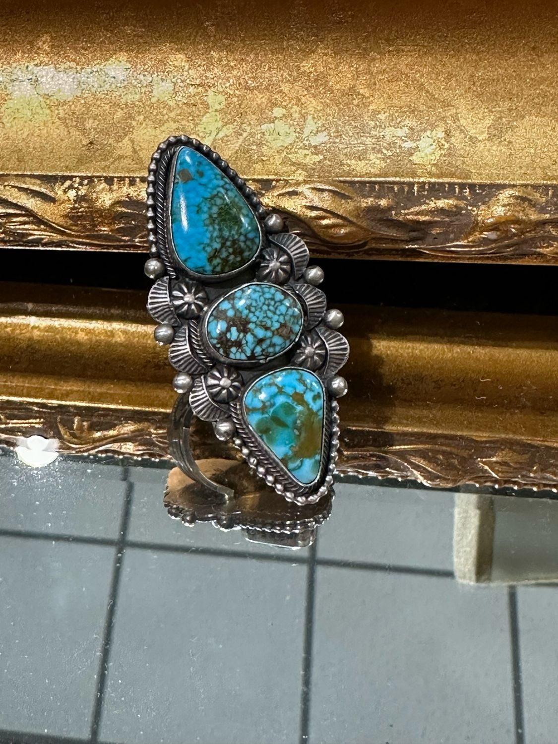 Sonoran Gold Turquoise Ring Size 8