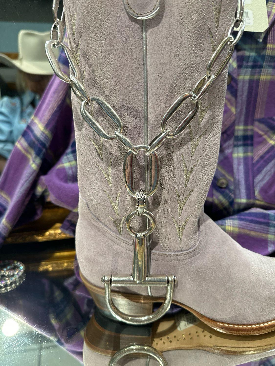 Silver Tone Snaffle Bit Necklace