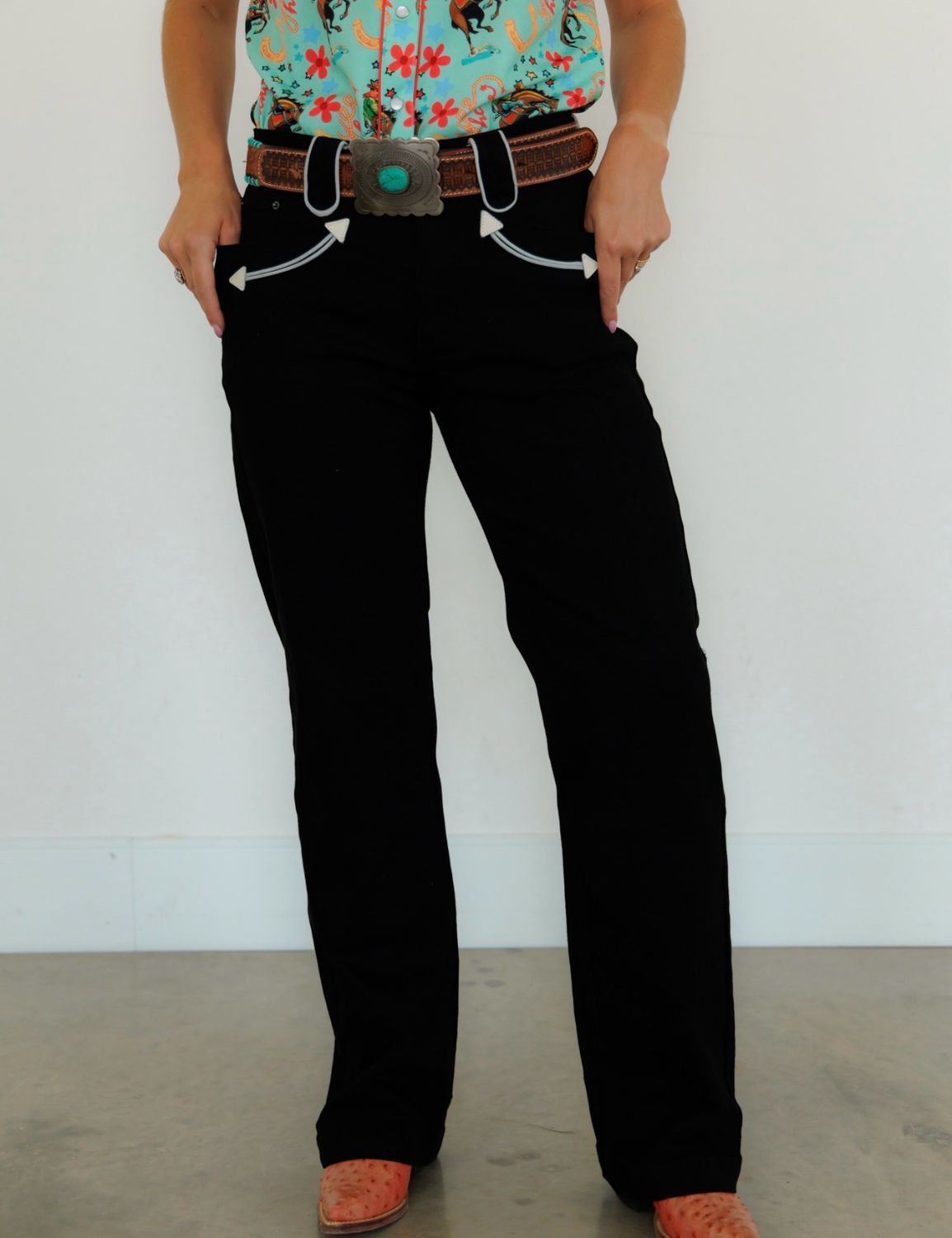 Old West Smiley Pants - Midnight