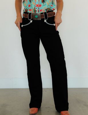 Old West Smiley Pants - Midnight