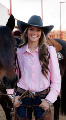 Bubble Gum Buckaroo - Pearl Snap Blouse