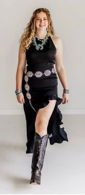 Bianca Satin Halter Dress