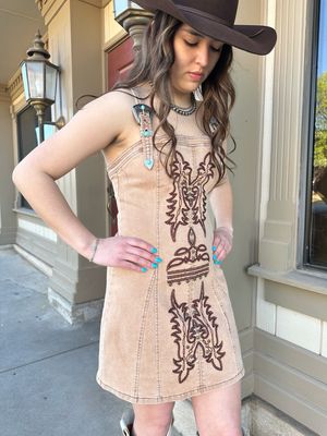 Boot Stitch Belle - Denim Dress