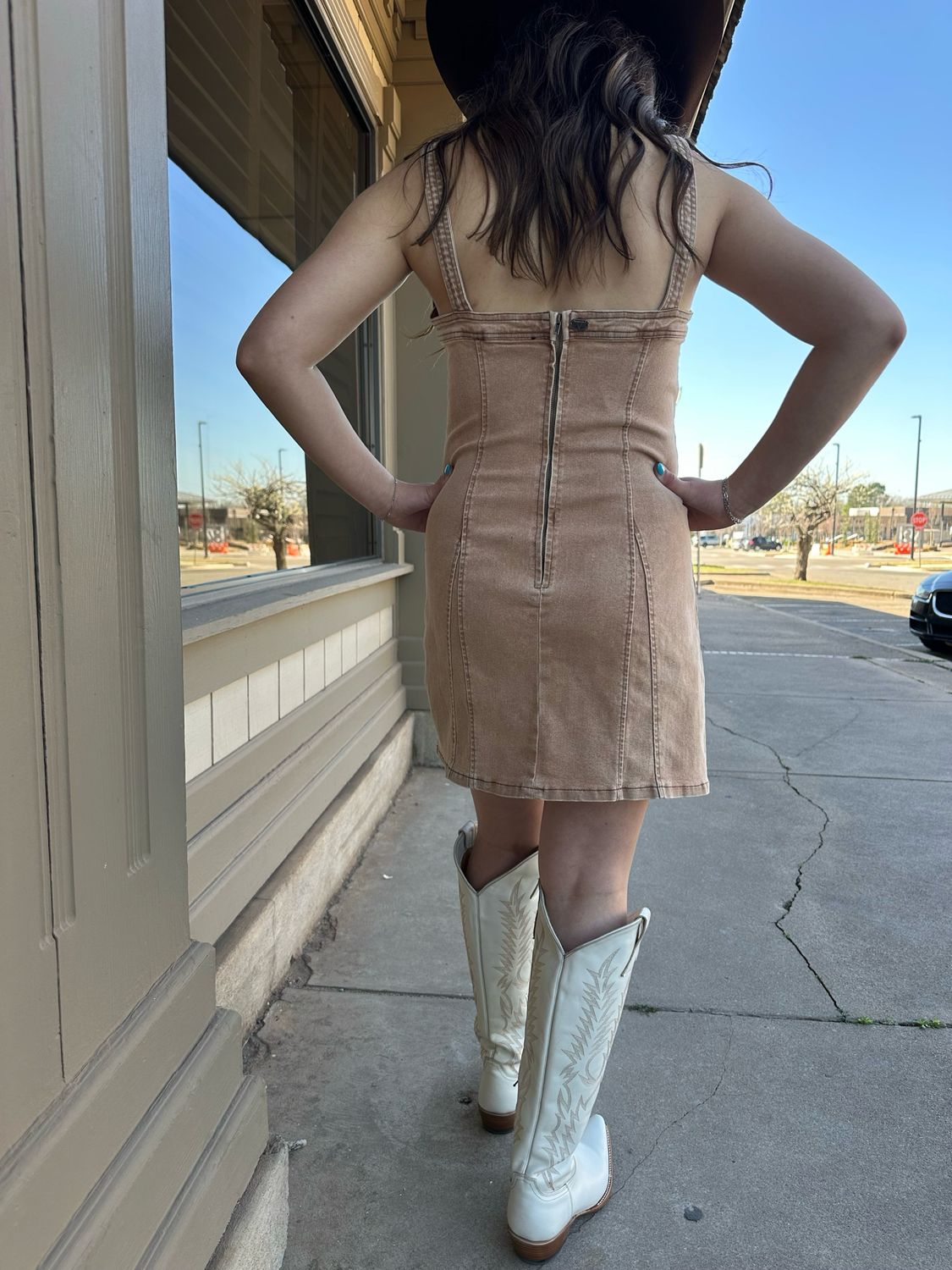 Boot Stitch Belle - Denim Dress