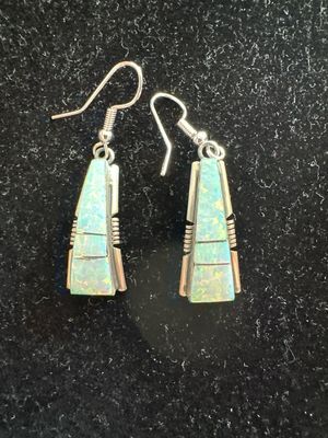 Sterling Silver and Opal Earrings