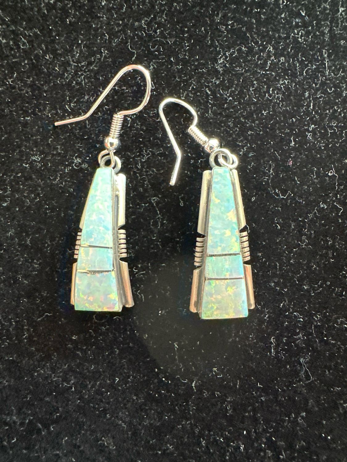 Sterling Silver and Opal Earrings