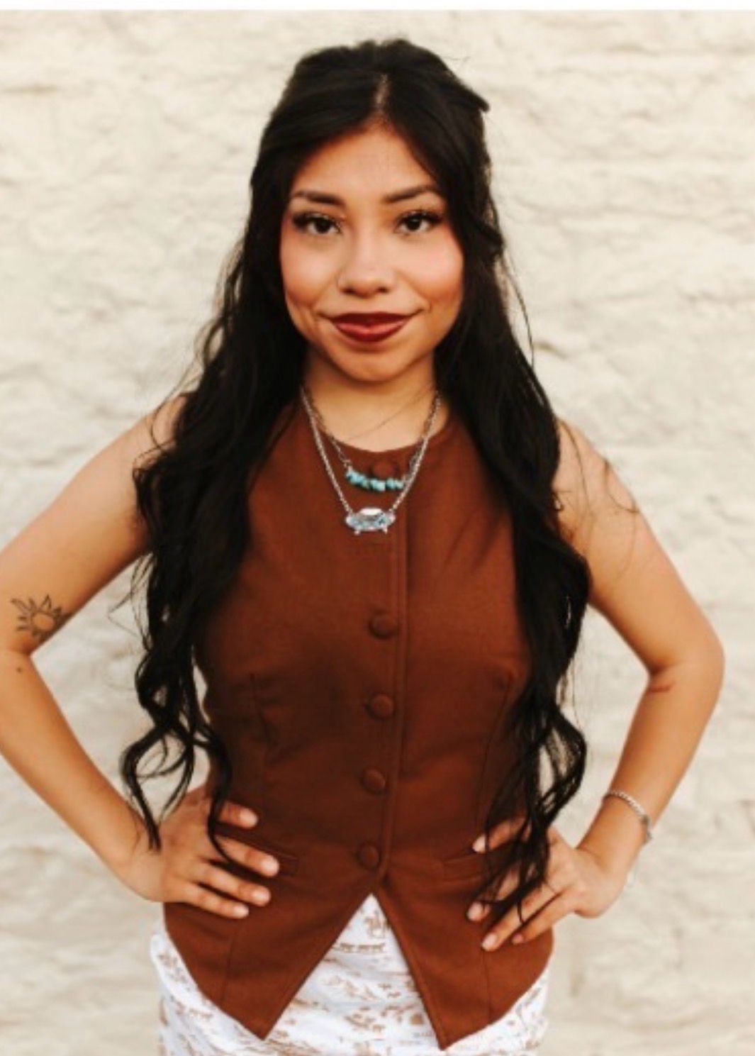 Camel Button Down Vest