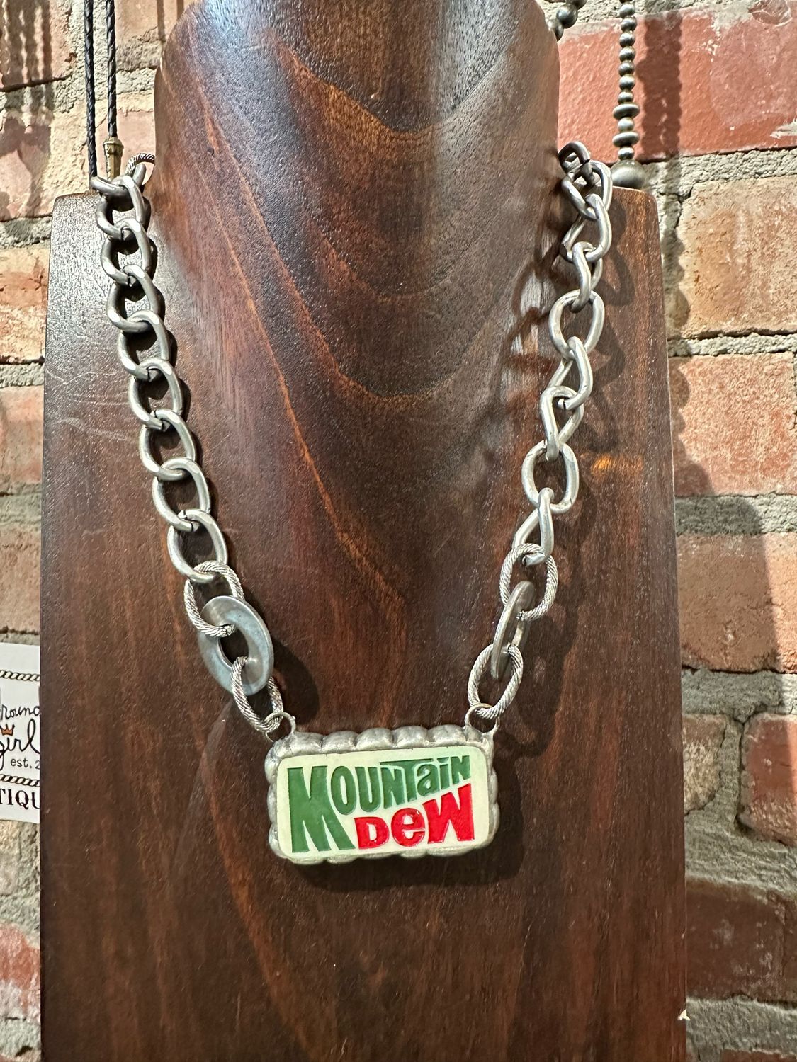 Mountain Dew/Domino Necklace