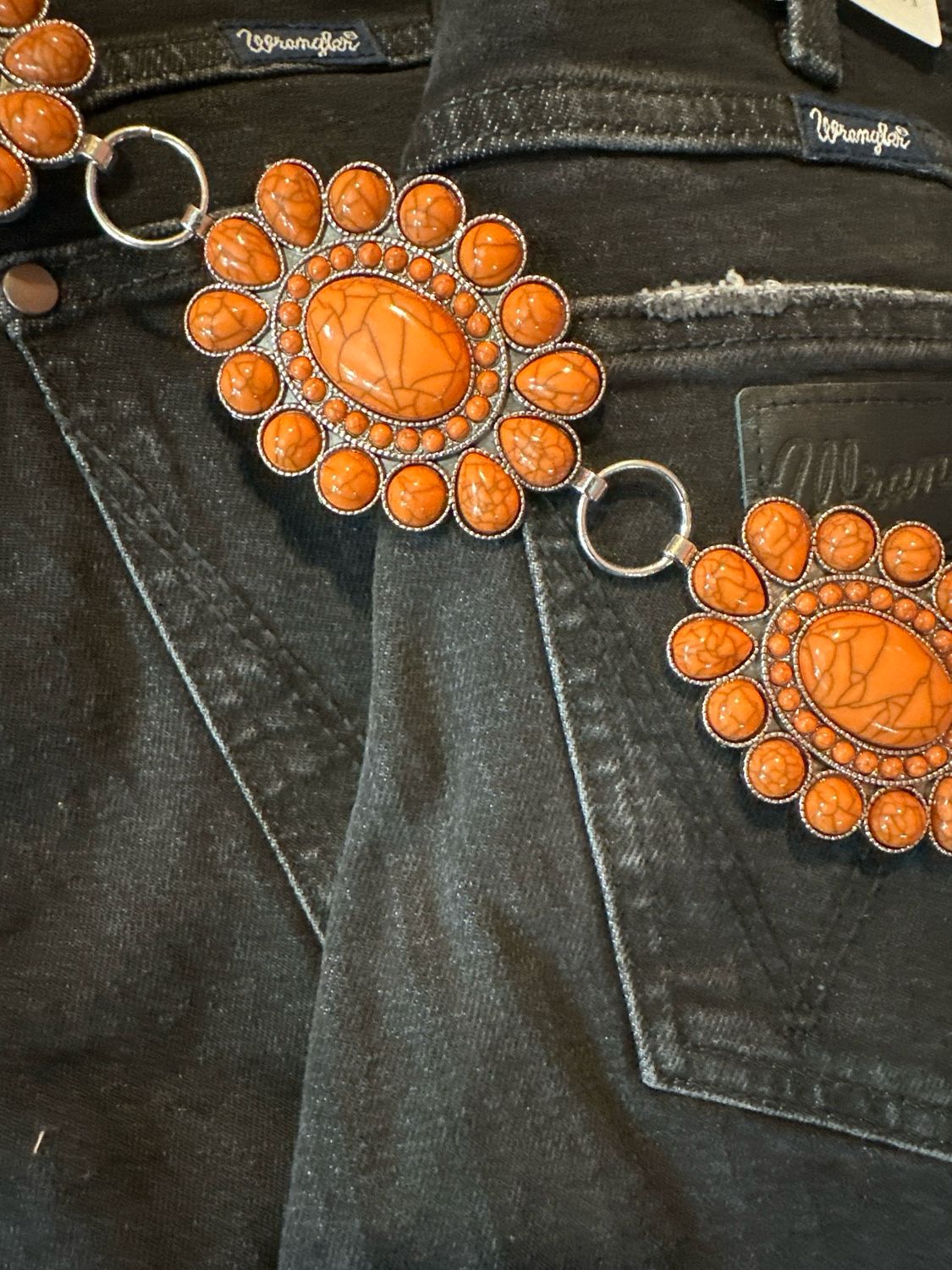Orange Concho Belt 