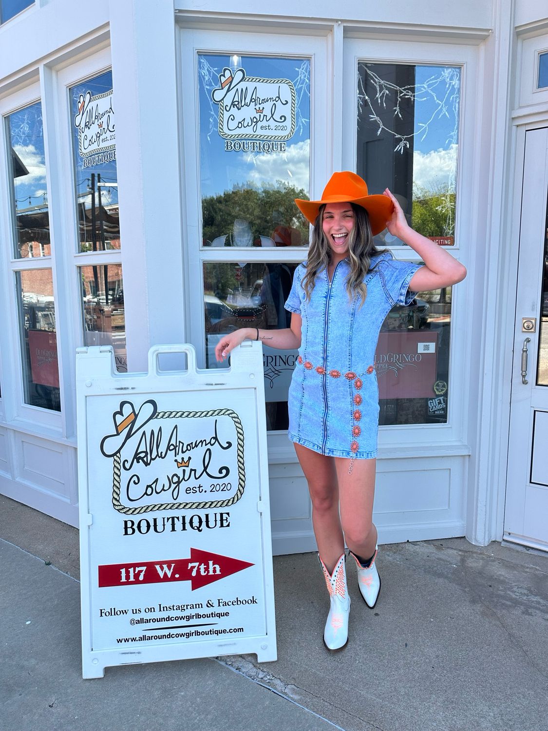 Orange Small Concho Belt 