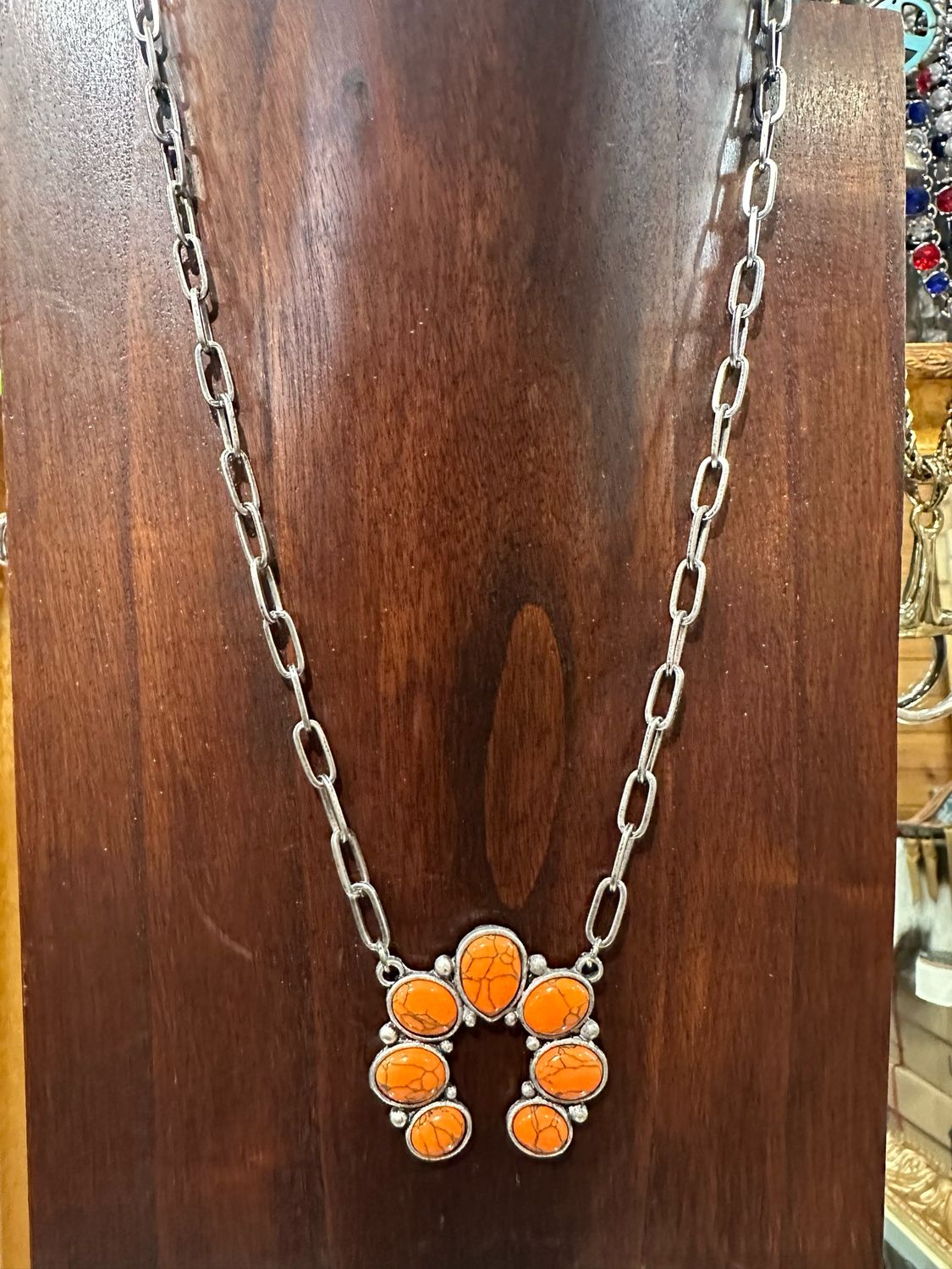 Orange Desert Bloom 22" Necklace