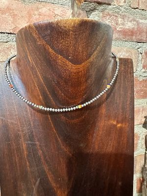 Prairie Confetti -14" necklace sterling 3mm