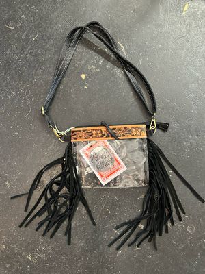Clear Bag - Leather Fringe