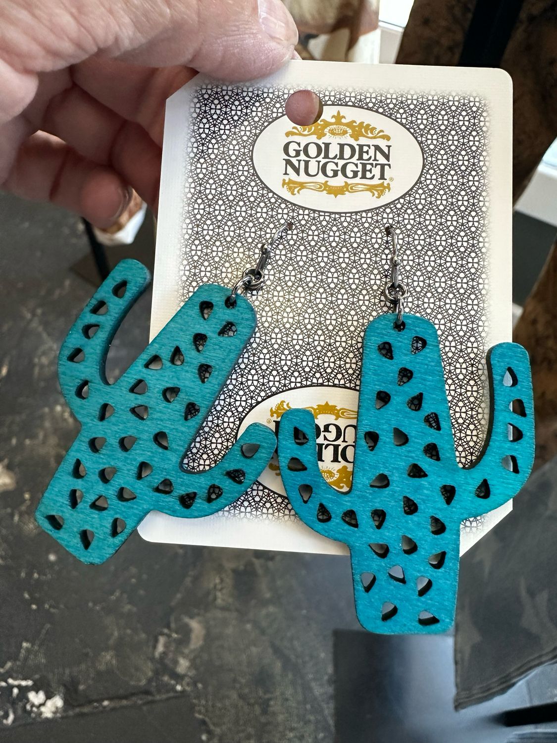 Blue Cactus - Earrings