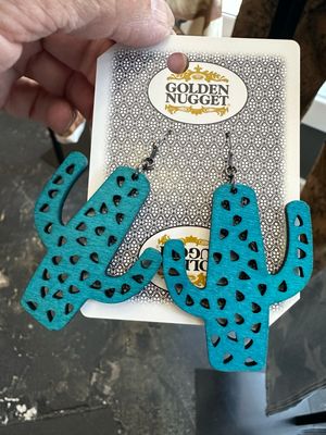 Blue Cactus - Earrings