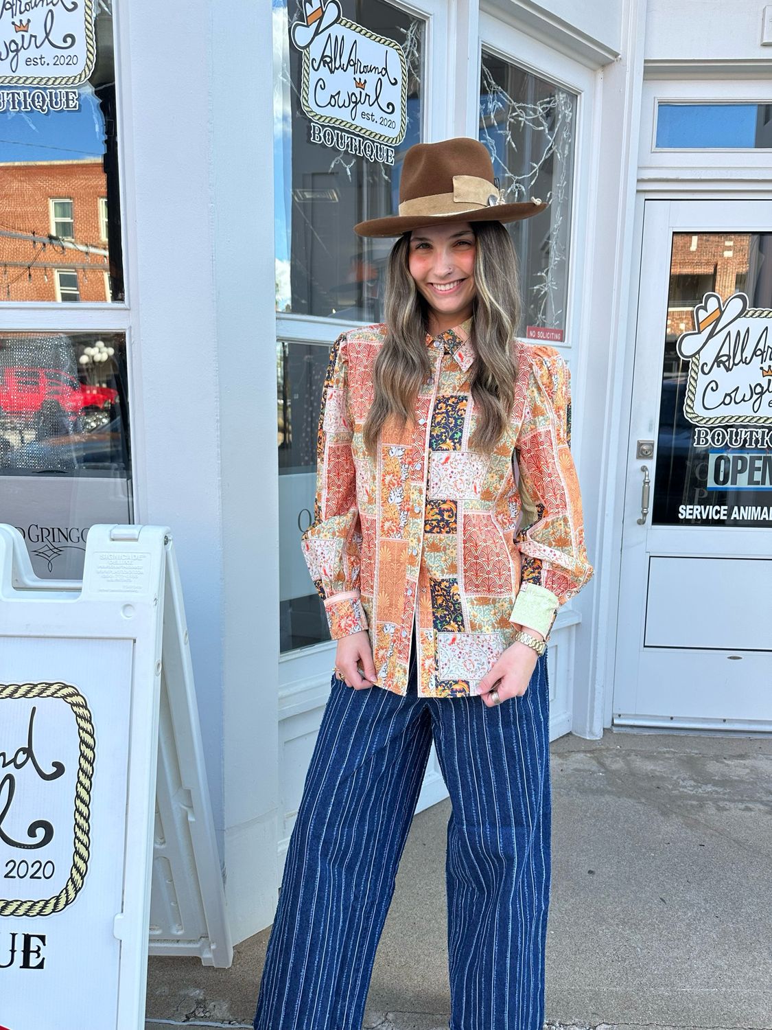 Patchwork Blouse - Long Sleeve