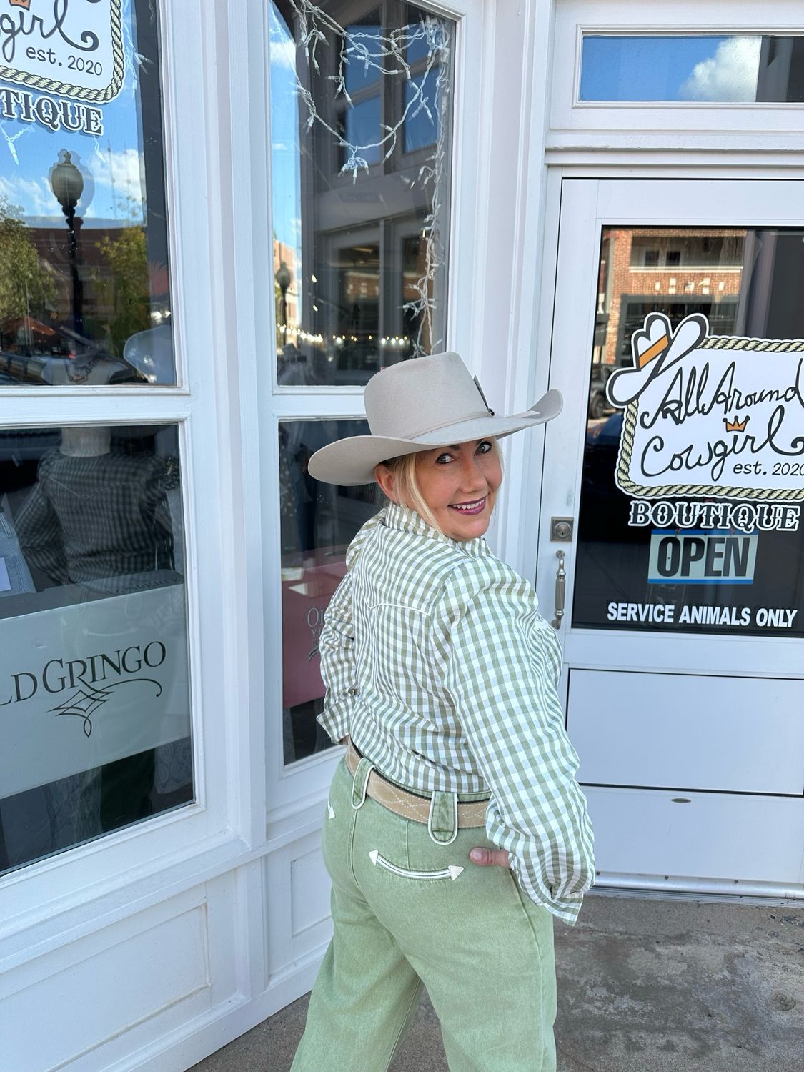 Olive Gingham - HH Blouse