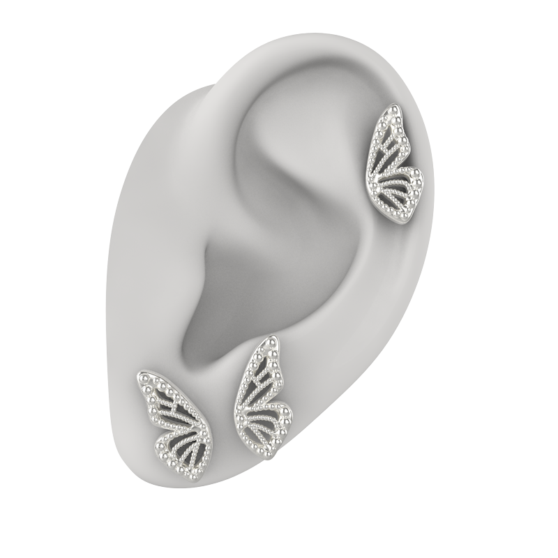 Sterling silver butterfly combo
