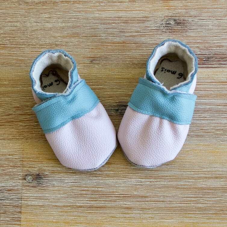 Chaussons cuir souple taille 3 à 6 mois