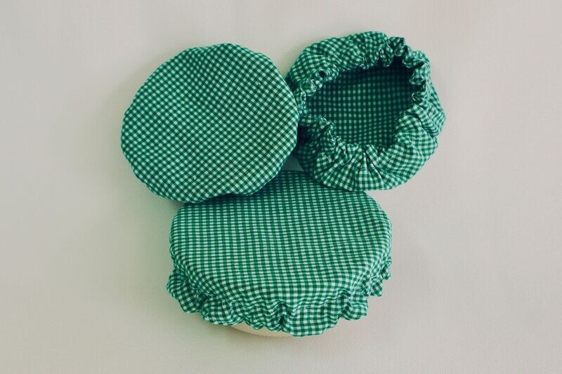 Charlotte Alimentaire S (diam. 15cm) Vichy vert