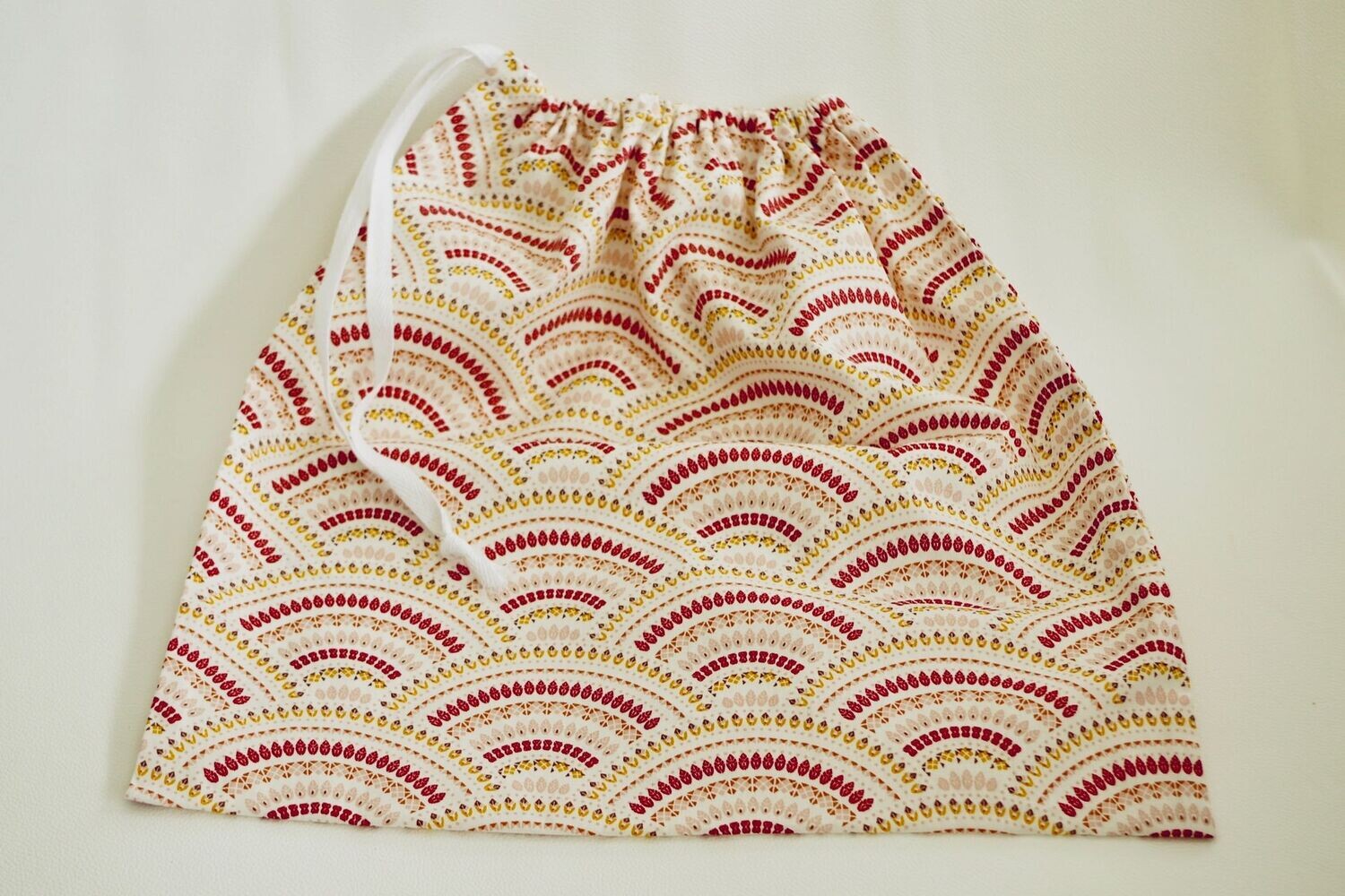 Sac à vrac L (36x36cm) Blanc cassé à éventails