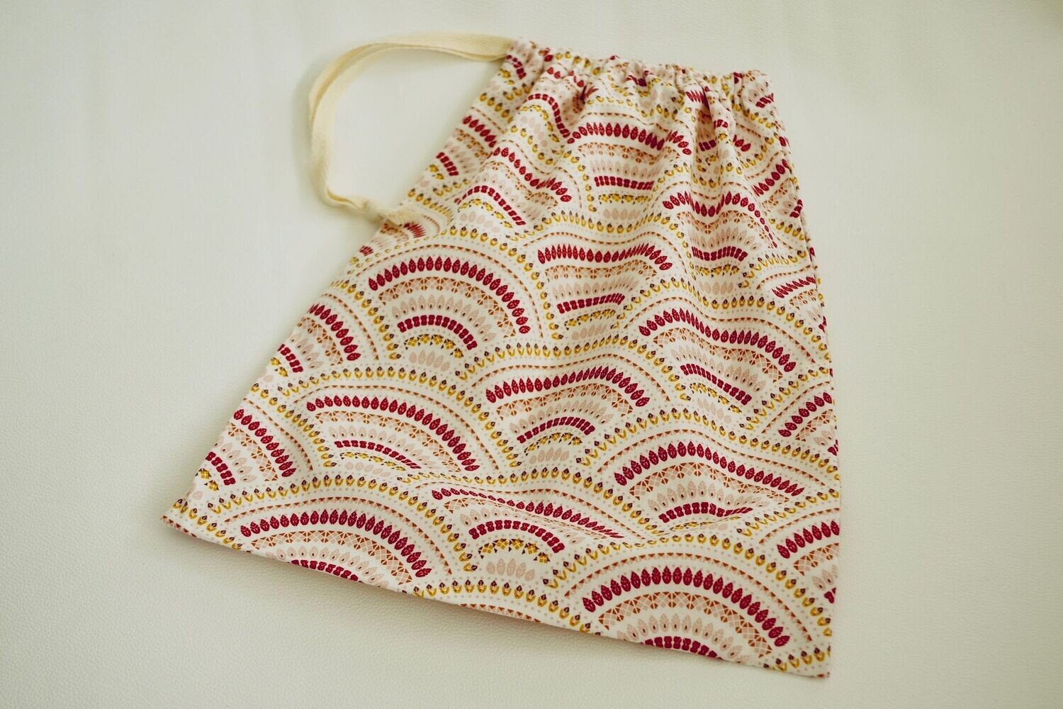 Sac à vrac M (26,5x31cm) Blanc cassé à éventails