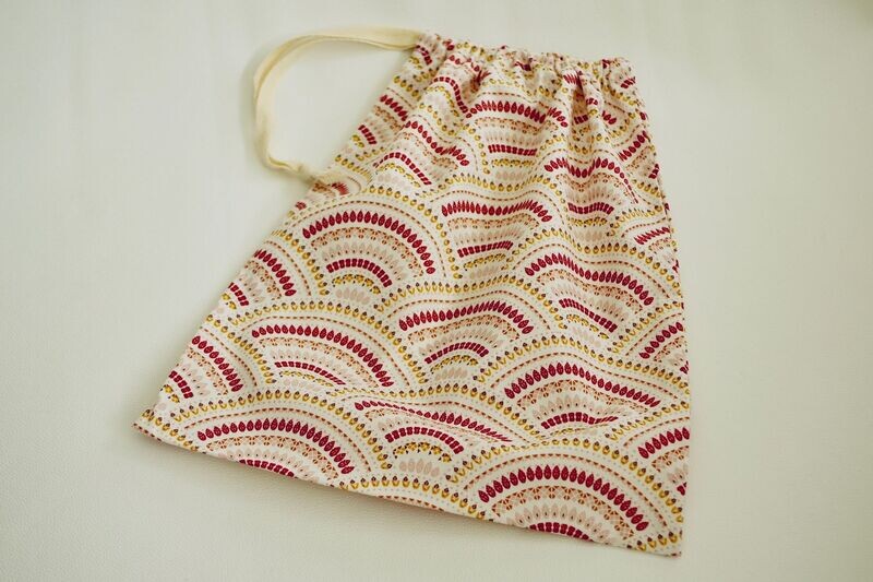 Sac à vrac M (26,5x31cm) Blanc cassé à éventails