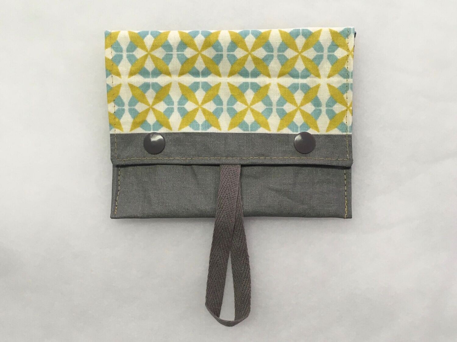 Pochette à savon 13x10cm Mosaïque gris
