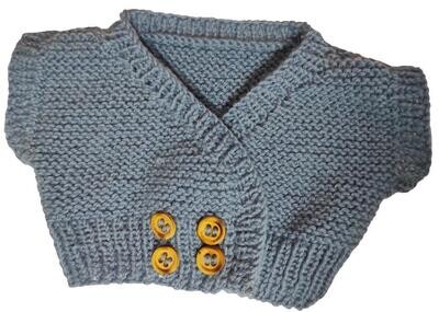 Gilet cache-cœur facile à tricoter