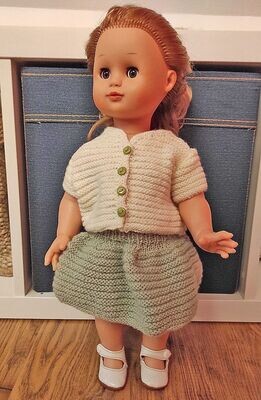 Ensemble tricoté pour poupées de 40 cm