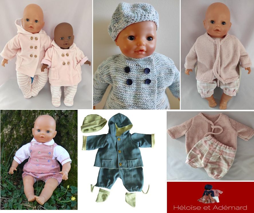 Poupon 42 cm: Pack Layette 5 patrons