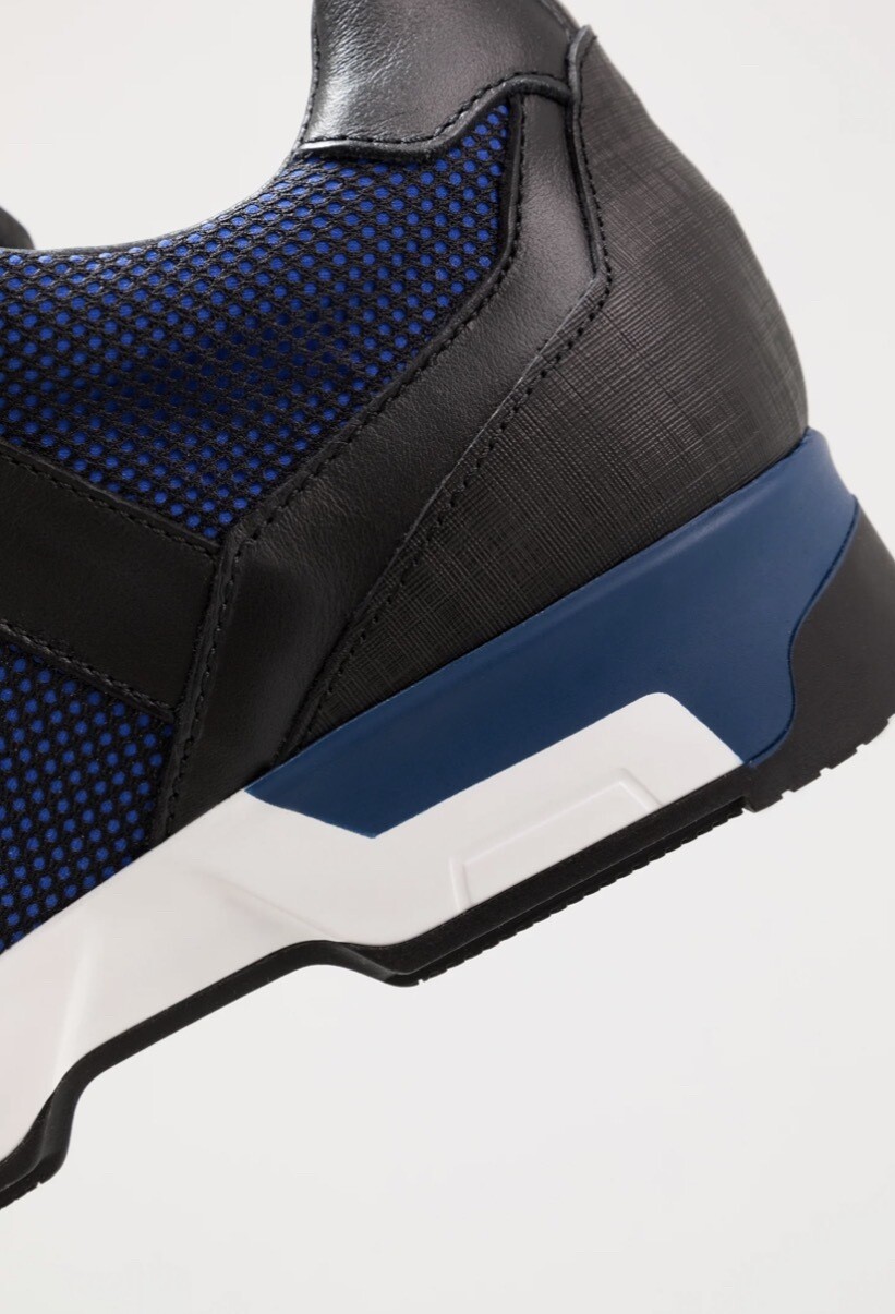 BASKET NOIR ET BLEU CHIC - CHAUSSURE HOMME - AZZARO