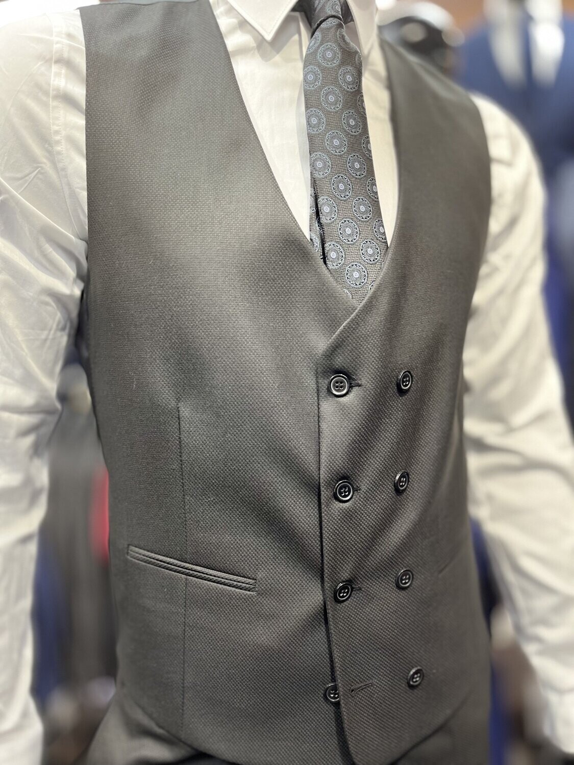 GILET DE COSTUME NOIR JEAN LOUIS SCHERRER CEREMONIE A NICE