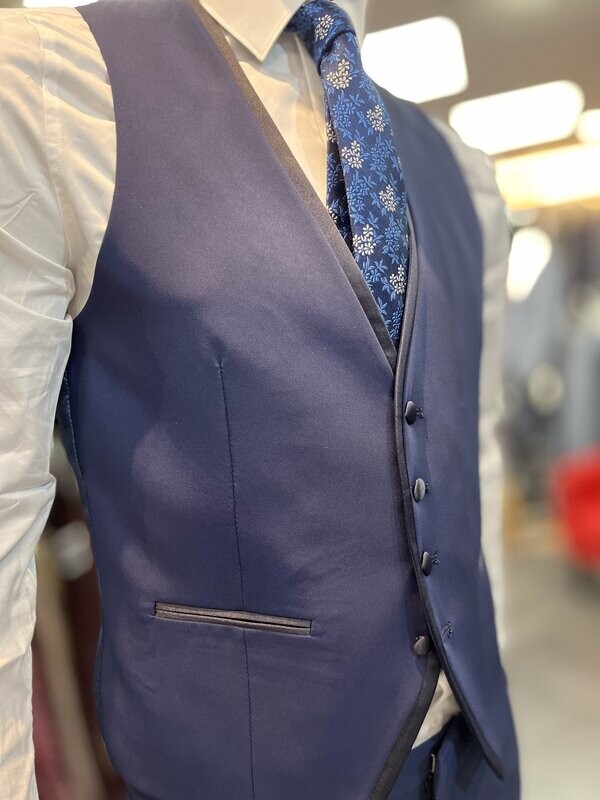 GILET DE COSTUME BLEU MARINE JEAN LOUIS SCHERRER PRET A PORTER HOMME A NICE