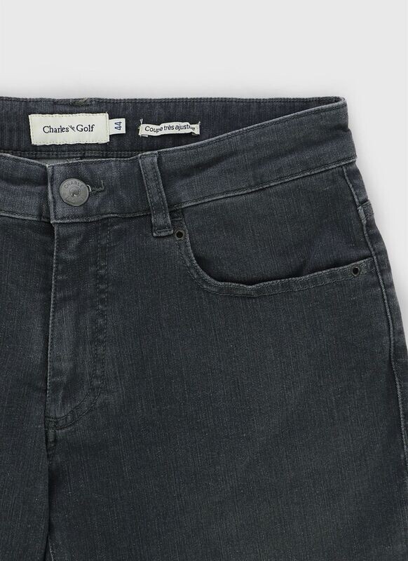 PANTALON JEANS CHARLES LE GOLF GRIS DÉLAVÉ À NICE