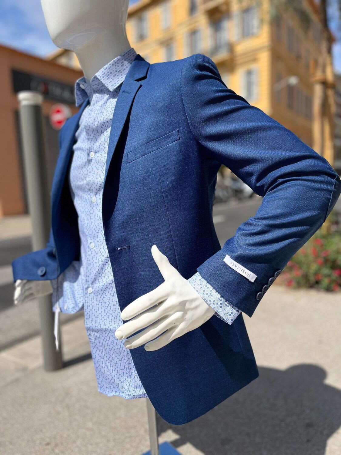 VESTE BLEU ROYAL À COUDIÈRES BLEU MARINE À NICE