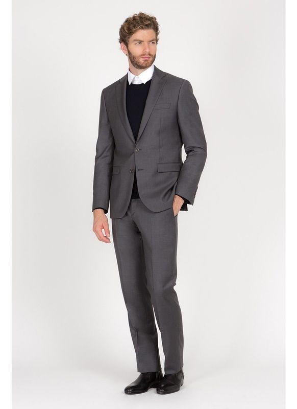 Costume Regular Fit Cloth Ermenegildo Zegna gris foncé
