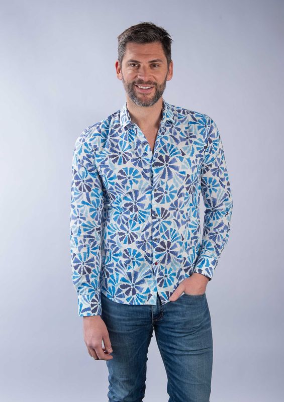 Chemise en Voile flammé à motifs La Cible Rouge