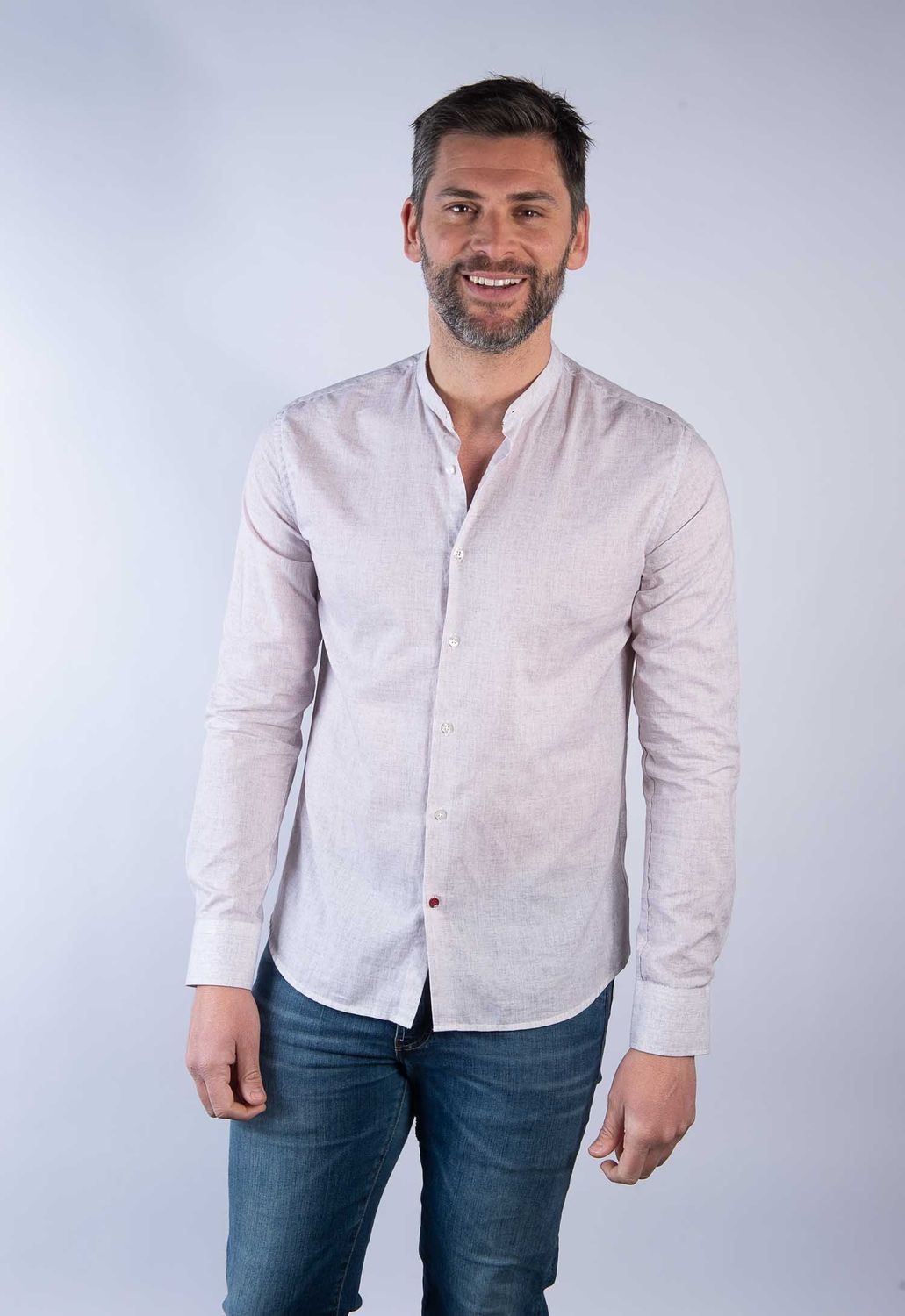 Chemise col mao voile de coton La Cible Rouge