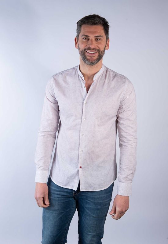 Chemise col mao voile de coton La Cible Rouge