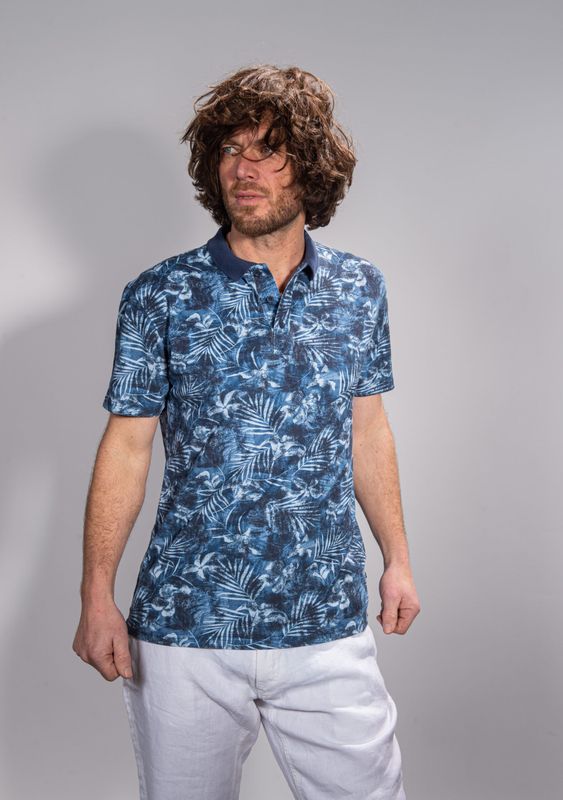 Polo manche courte fantaisie coton stretch La Cible Rouge