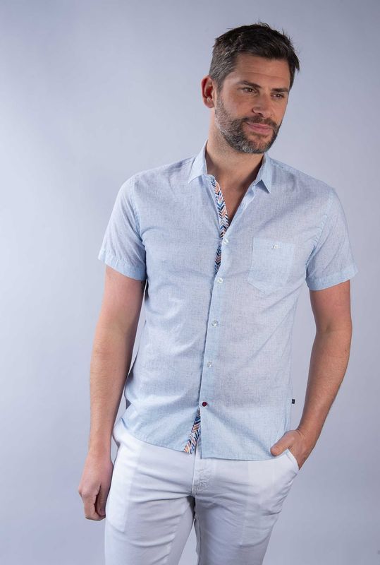 ​Chemise manche courte coton slim fit La Cible Rouge