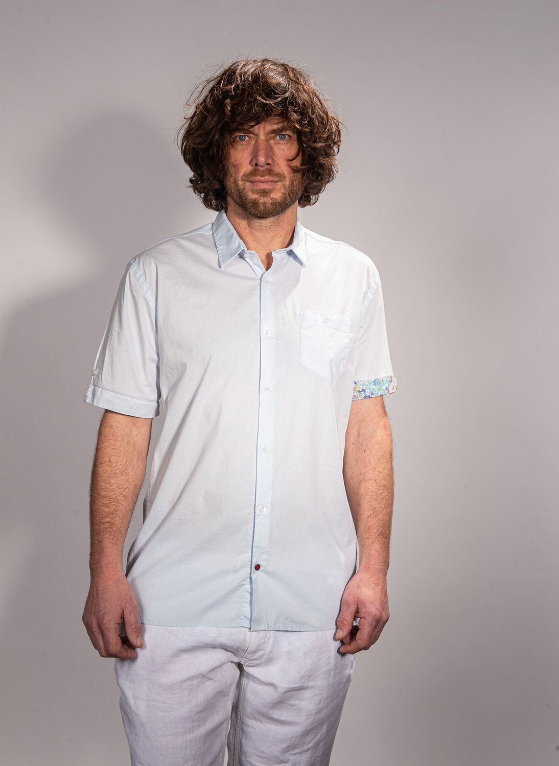 Chemisette en voile de coton stretch La Cible Rouge