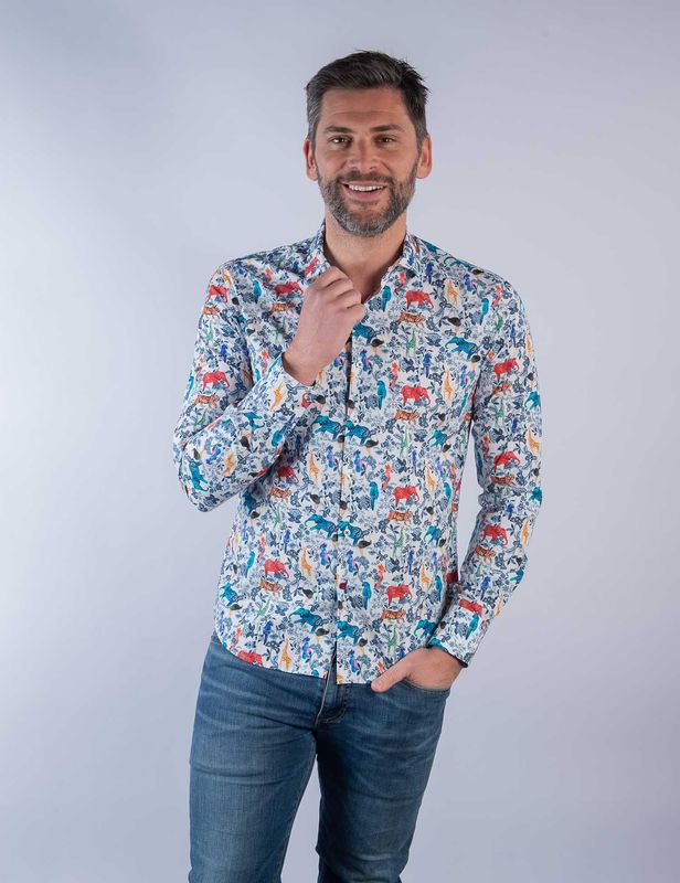 ​Chemise popeline de coton fantaisie La Cible Rouge